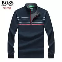 boss t-shirt slim fit avec logo sur la ligne poitrine zipper